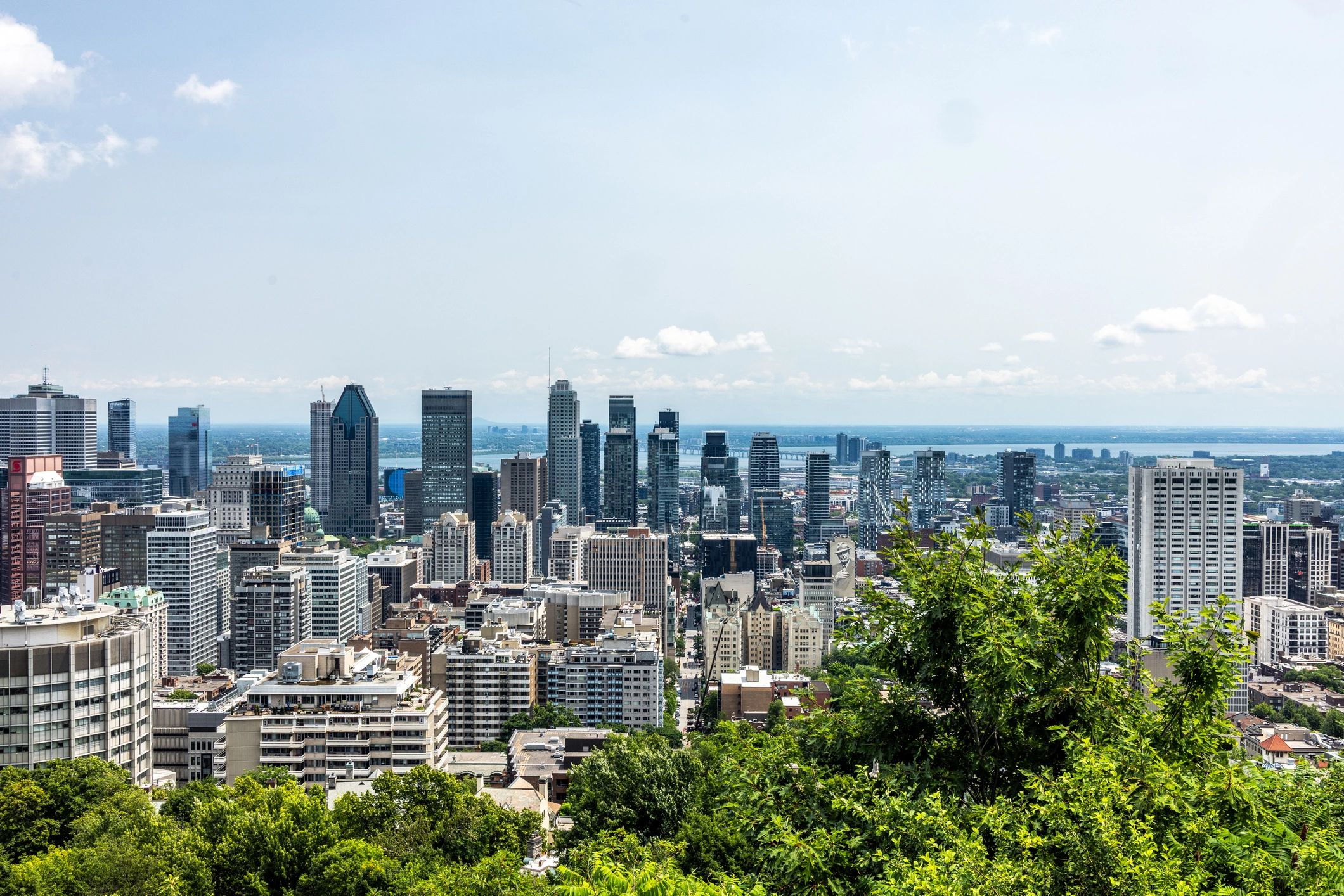 Panoramic skyline view of Montreal